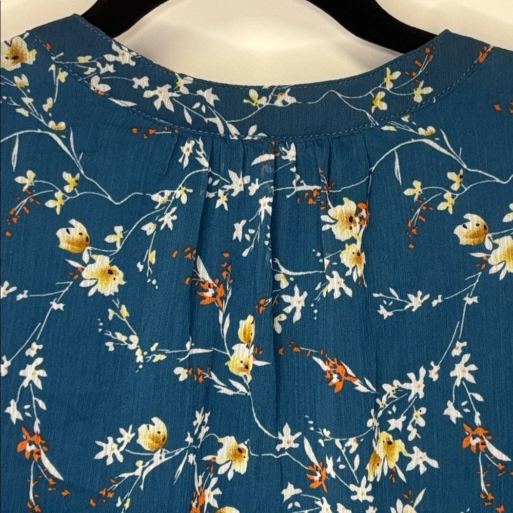 Papermoon Teal Floral Blouse -NWT - Picture 6 of 6